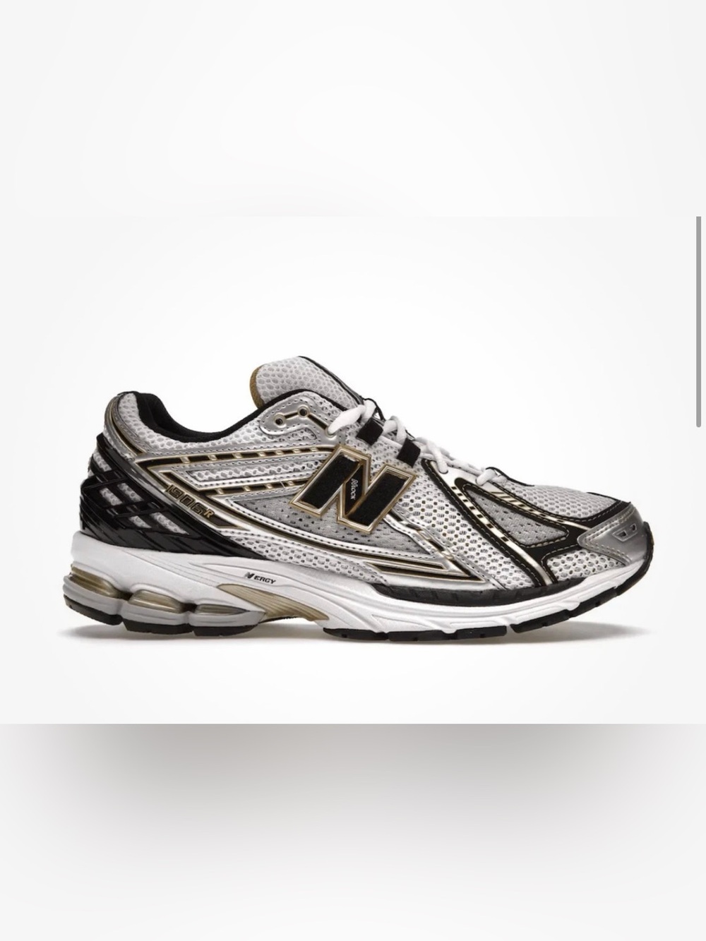 ✨ New Balance 1906R Sneakers Size 12 White Black Silver Metallic Running Y2K ✨
